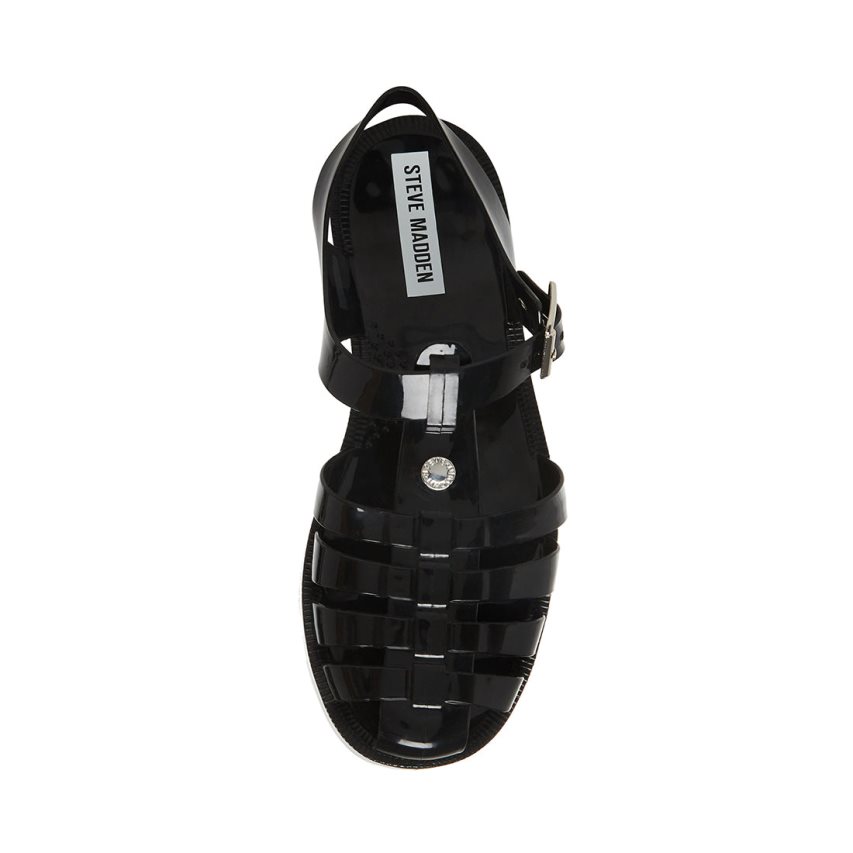 Black Steve Madden Bryn Women's Flat Sandals | PH 9670YBM